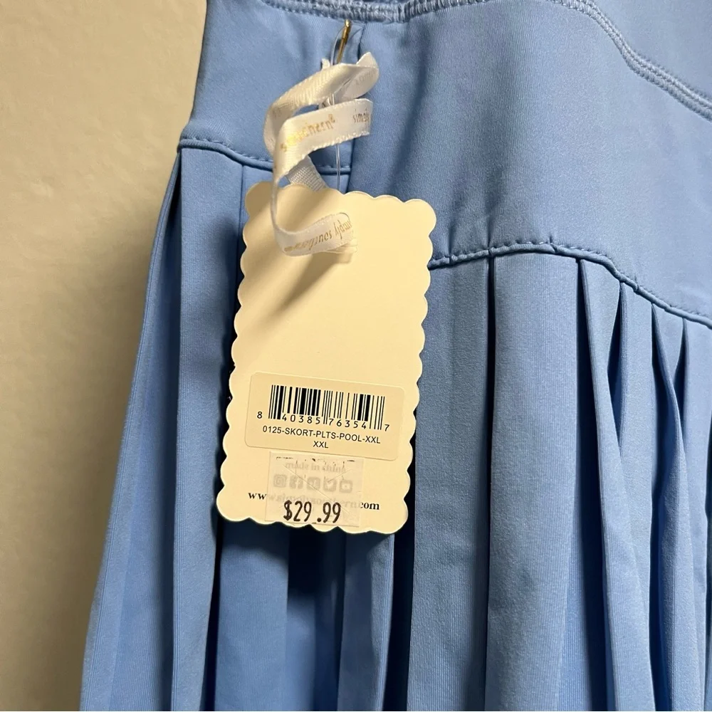 Simply Southern Blue Pleated Skirt